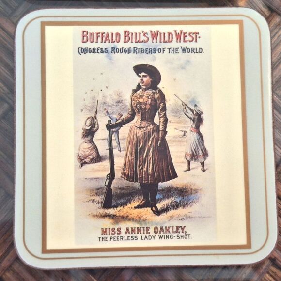 Vintage Pimpernel Coasters Buffalo Bill Wild West Made in England Six Boxed (6) - Picture 6 of 14